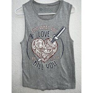 Jekyll & Hyde Weight Lifting Tank Womens Gym Shirt Pre-Workout Supplements S (U)